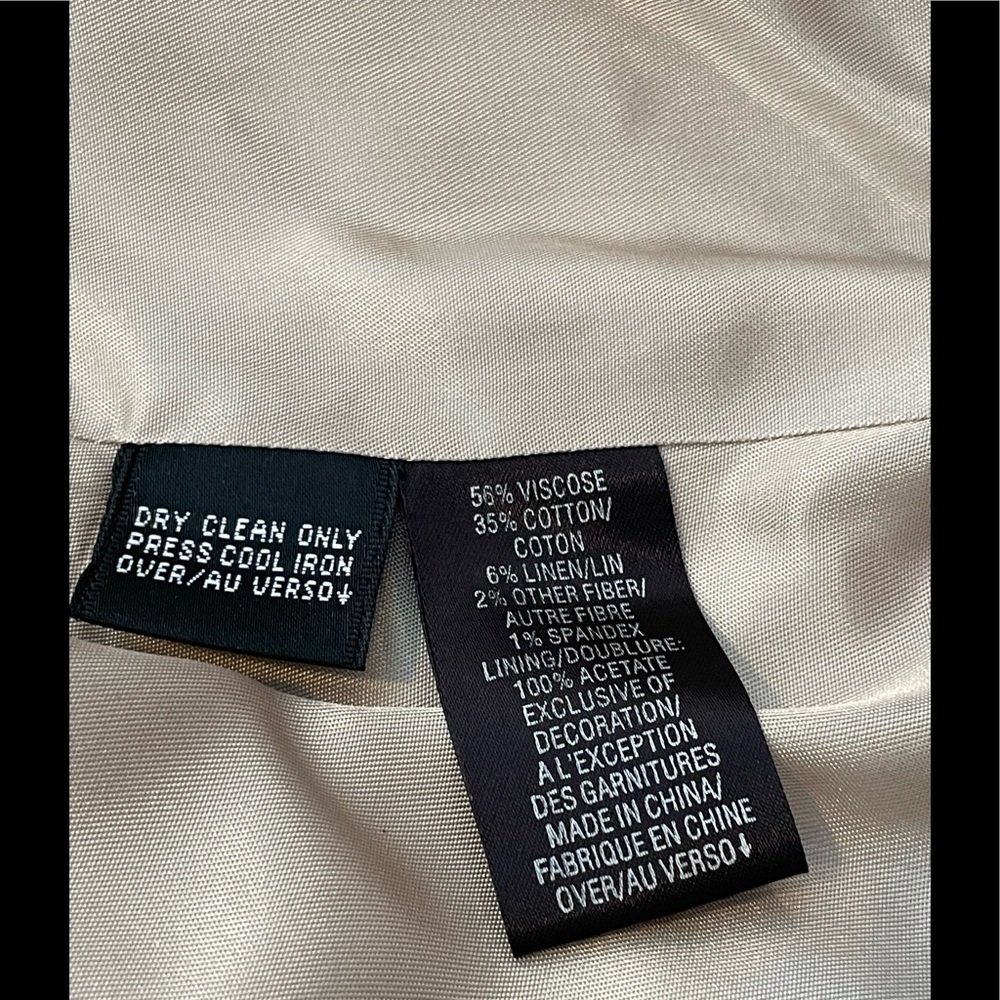 Ellen Tracy Beige crop jacket - Picture 4 of 5